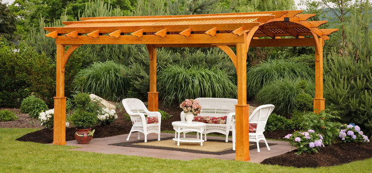 Cedar Wood Pergola Installation in Glendale, CA